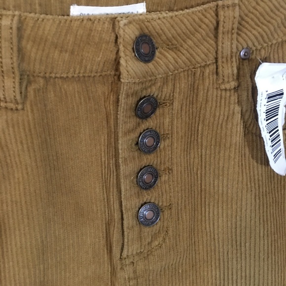 NWOT Sky and Sparrow Light Brown Corduroy Mini Skirt with Frayed Hem Size 9 - Picture 12 of 15